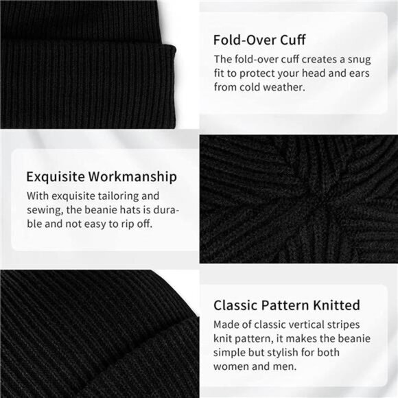 Beanies Women 3 Pack, Winter Hats for Women Fleece Lined Warm for Cold Weather main image 5
